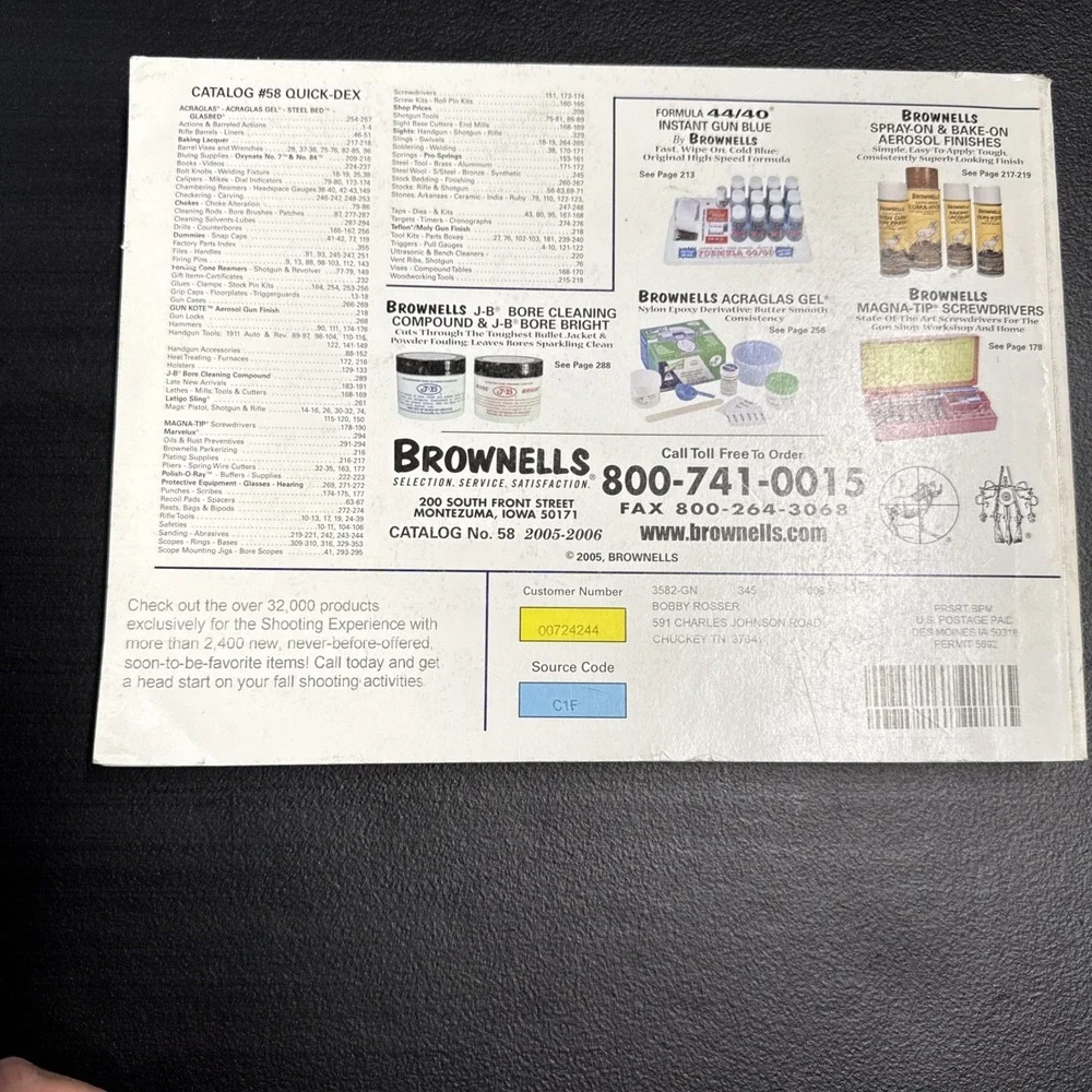 BROWNELL'S Master Catalog #58 2005-2006